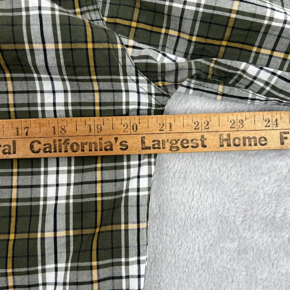 Ralph Lauren RRL Plaid Button Down L Boy Olive Green Gold Classic Heritage Shirt